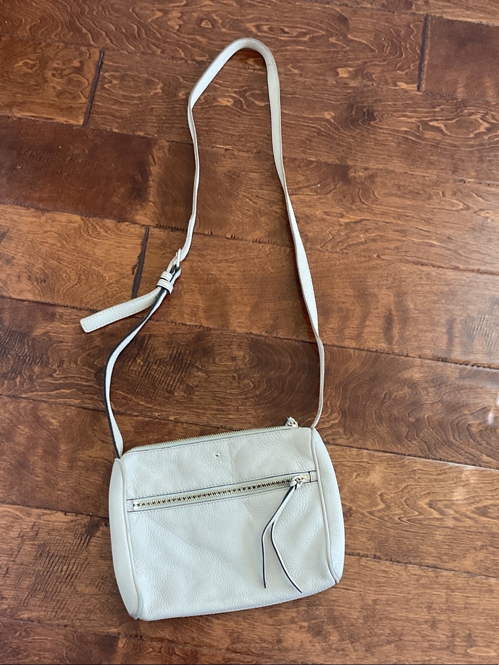 kate spade Cream Pebbled Leather Crossbody Bag